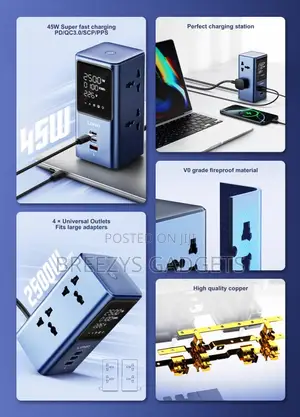 Ldnio Vertical Universal Socket Tower Power Strip Multi Outlets