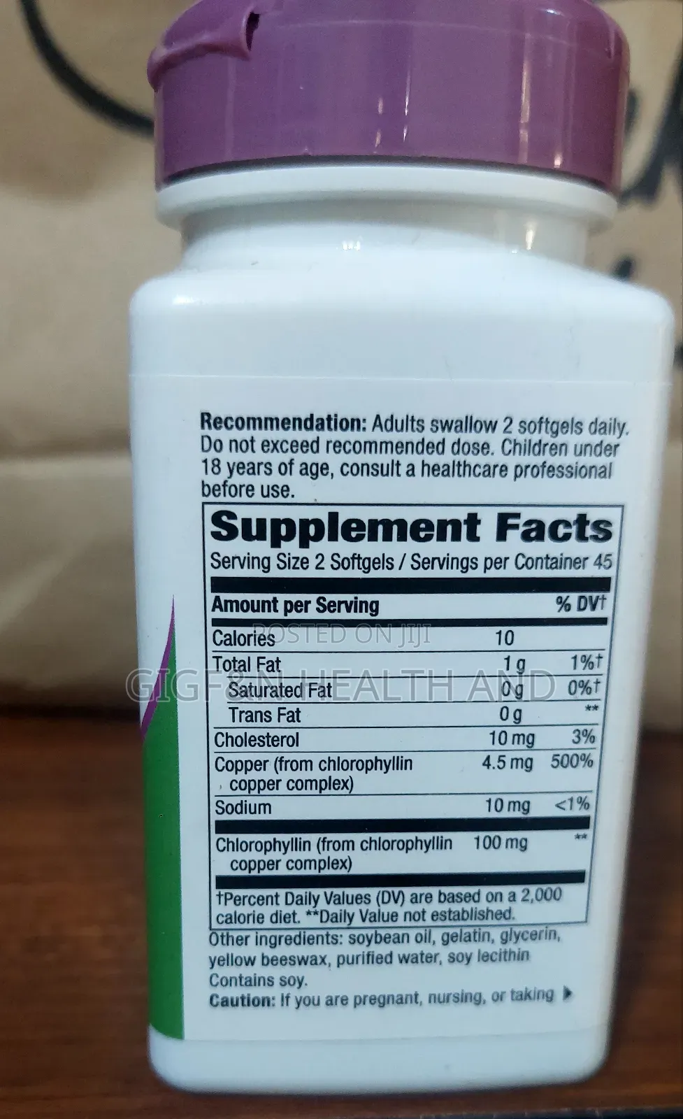 Chlorophyll Concentrate, 90 Softgel (Body Odour Detox )