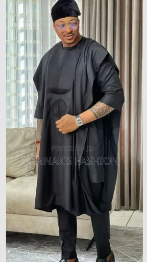 Men's Black 3 Pieces Agbada