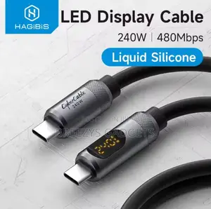 Hagibis C Cable With Led Display C to C Fast Charger Cable Pd 240w