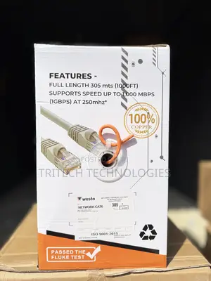 Westa Cat6 Cable 305m Utp Pure Copper Passed the Fluke Test|