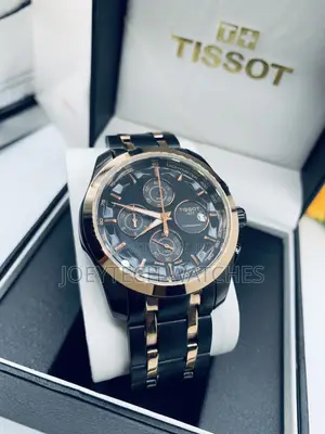 Tissot 1853 Chronograph Chain Watch ( Black and Rose Gold )