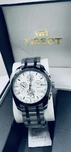 Tissot Chain Chronograph Timepiece ( Silver and Black)