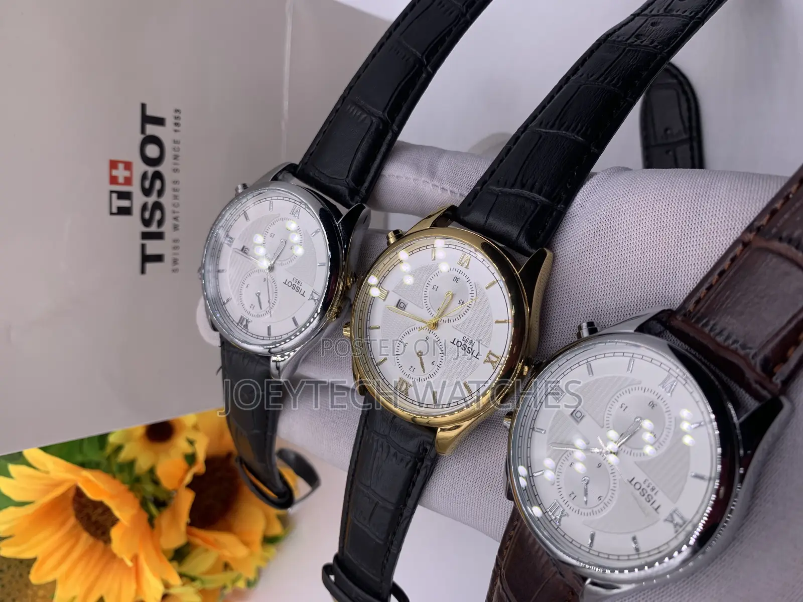 Simple Analog Leather Watch for Corporate ( Tissot)