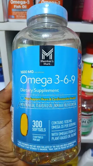 Members Mark 1600mg Omega 3-6-9 Supplement, 300 Softgels