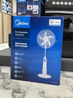 Accurate Midea Airflow Electric Rechargeable Stand 18” Fan