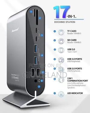 This Original Hiearcool Triple Display 17in1 Docking Station Tower