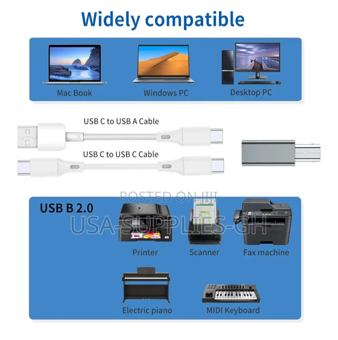 Qianlink Usb C Female to Printer Male Adapter From Usa