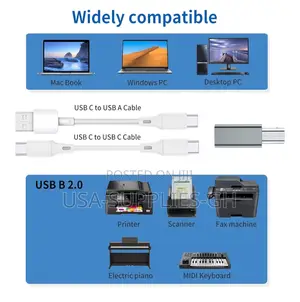 Qianlink Usb C Female to Printer Male Adapter From Usa