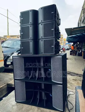 Three 10 Inches Ashley Line Arrays And A Pair Of American Audio Bass