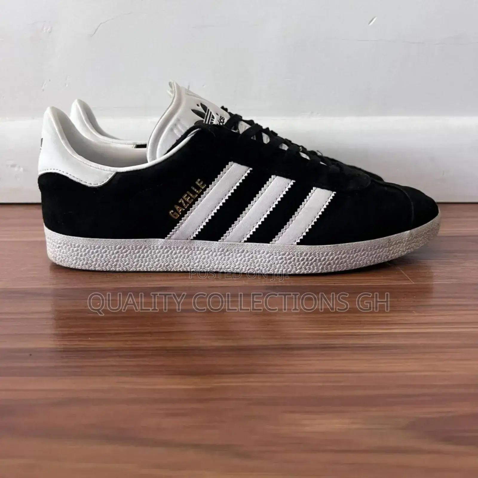 Adidas Gazelle Black and White Down