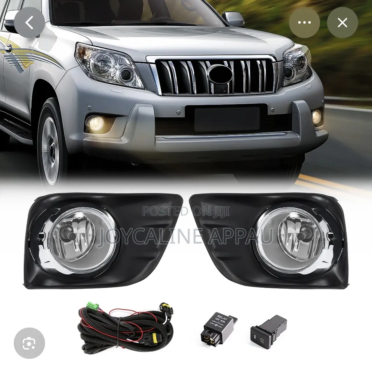 Toyota Land Cruiser Prado 2010 Fog Light and Cover With Bulbs and Wire