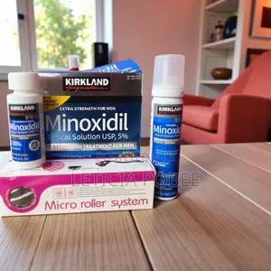 Complete Hair Growth Kit  Derma Roller + Kirkland Minoxidil 5%Oil&Foam