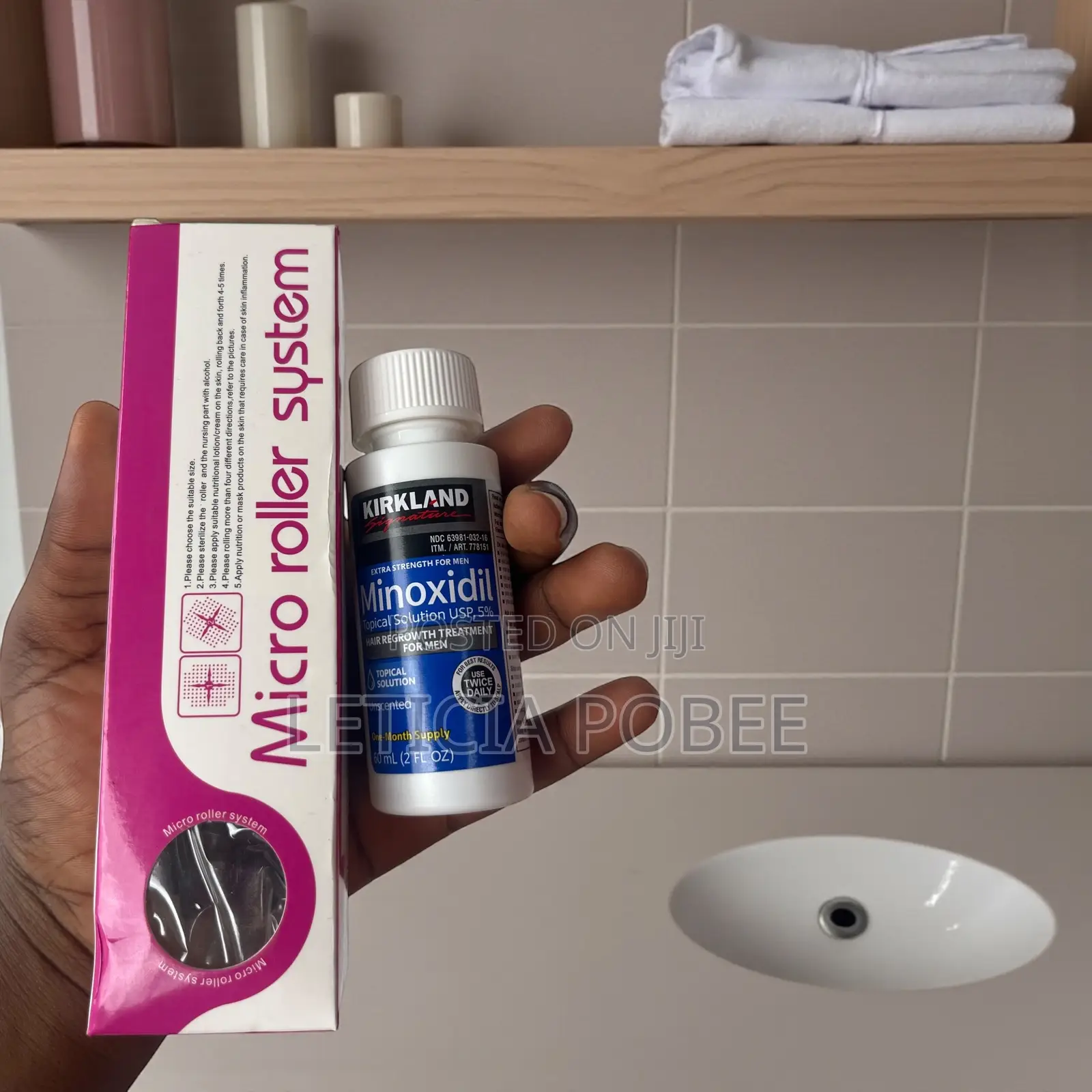 Derma Roller Minoxidil 5% Combo – Hairline Crown Treatment