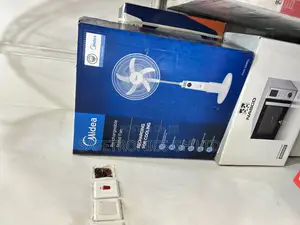 Secure Unique Midea Electric White 18” Rechargeable Fan