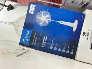 Lastest Premium 18” White Midea Electric Rechargeable Fan