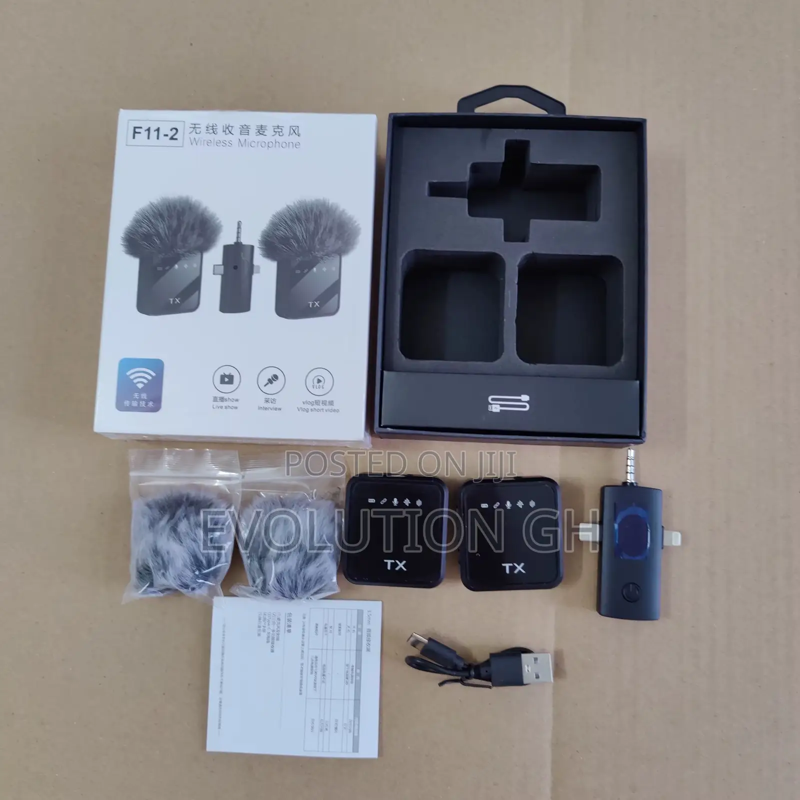 Dual Wireless Microphone for iPhone, Android and Digital Camera