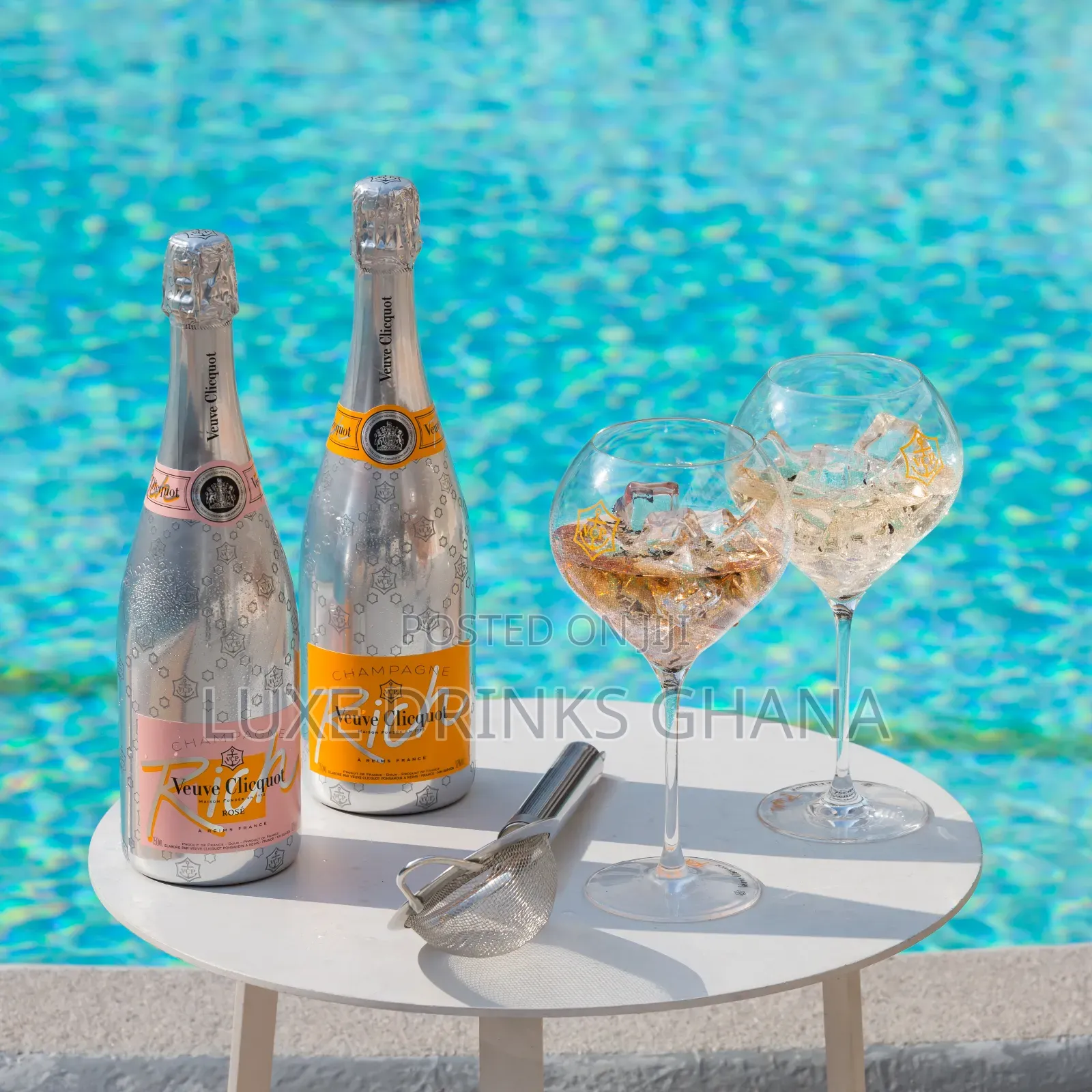 Veuve Rich Brut and Rose