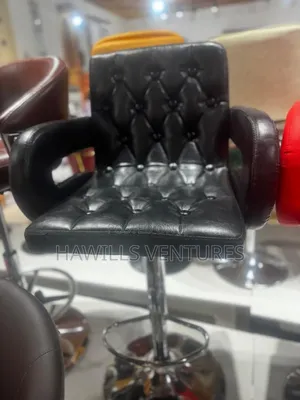 Black Faux Bar Stool