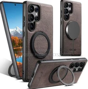 Classic Leather Cases With Supporting Ring Stand for Samsung