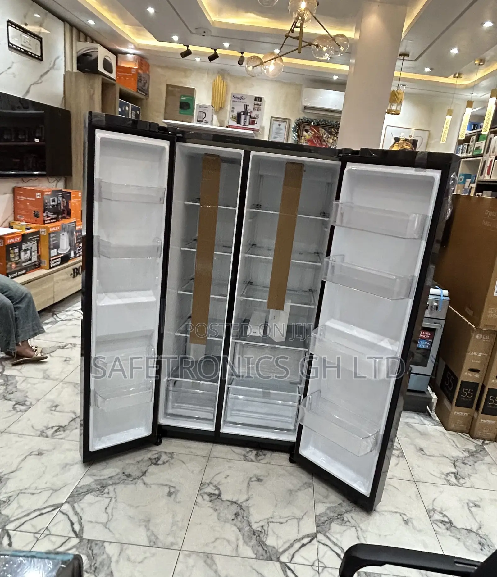 Original Lg Side by Side 674 Liters Grey Refrigerator