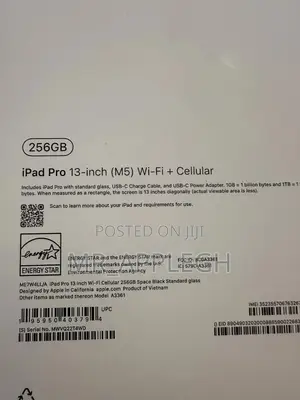 New Apple iPad Pro 13 (2025) 256 GB Black