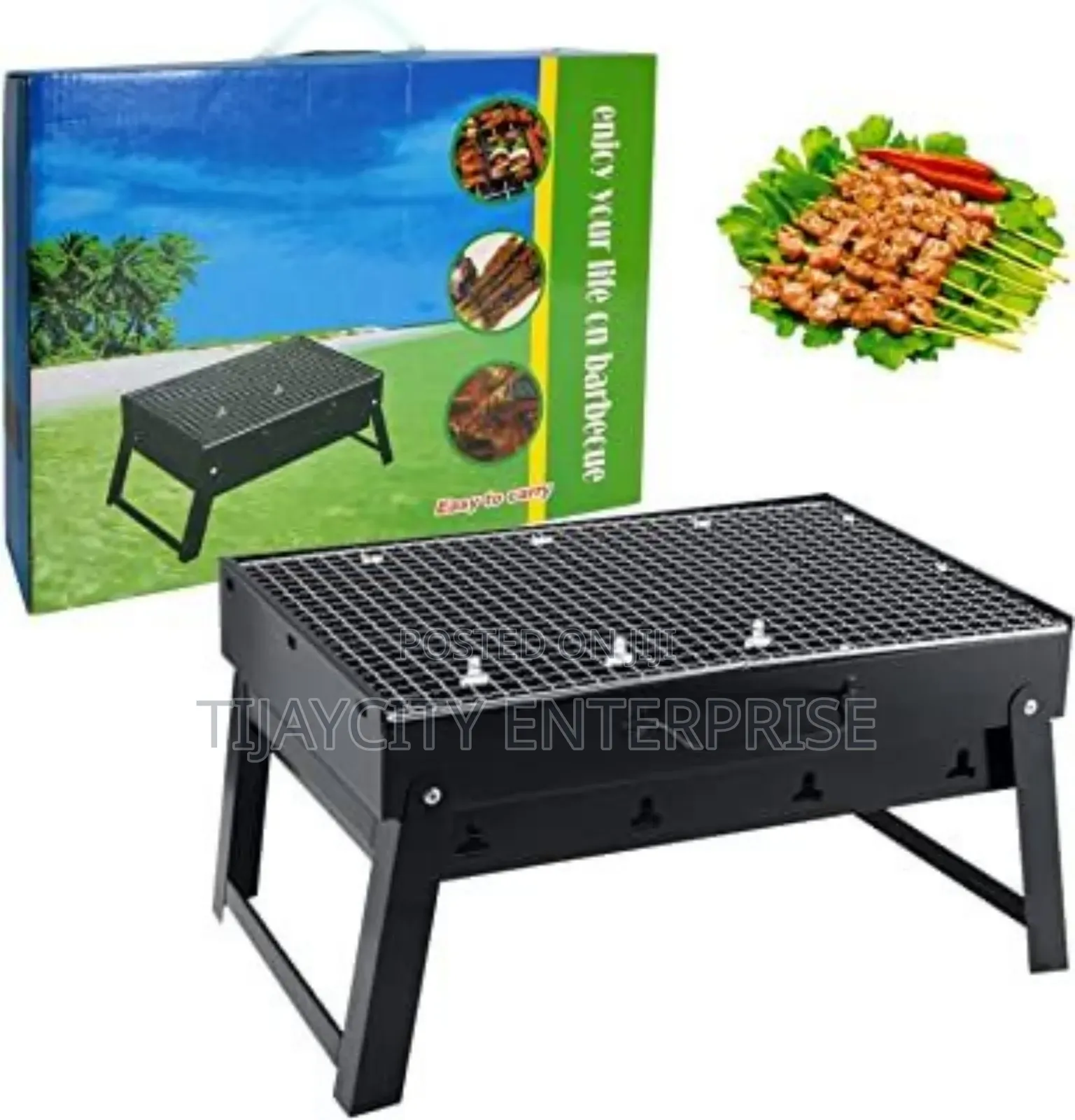 Foldable Charcoal Grill.