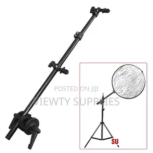 Collapsible Photo Reflector Boom Arm Holder Bracket + Swivel Head