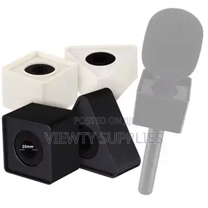 Cube / Triangular Shaped Interview Microphone Flag Station Logo Box