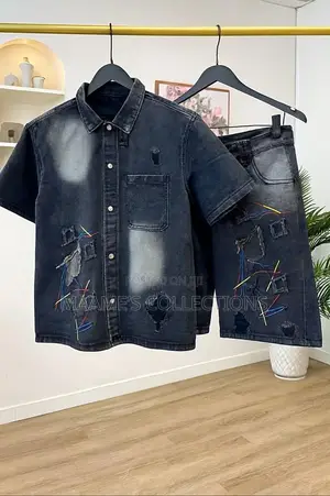 Jeans Jacket Top and Down Set.