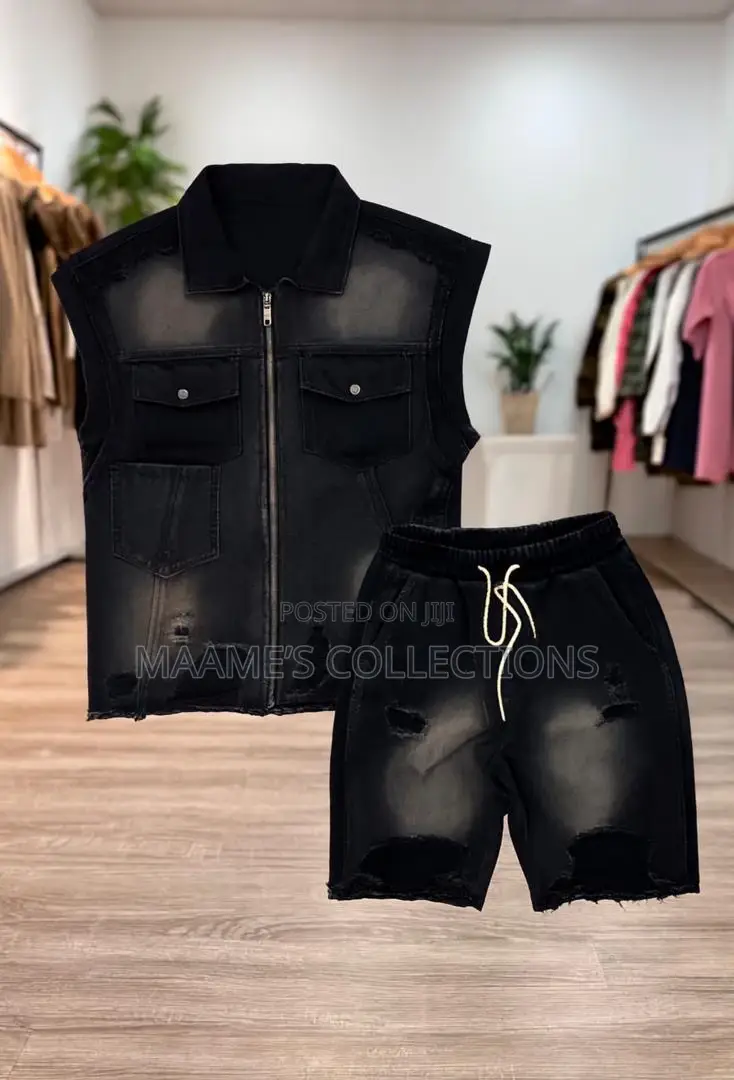 Jeans Jacket Top and Down Set.
