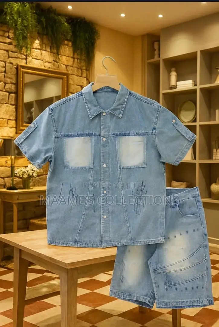 Jeans Jacket Top and Down Set.