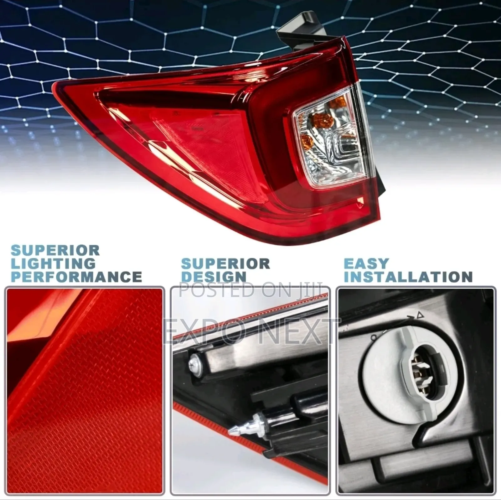 Halogen Tail Light Assembly Compatible With 2019-2022 Honda Pilot