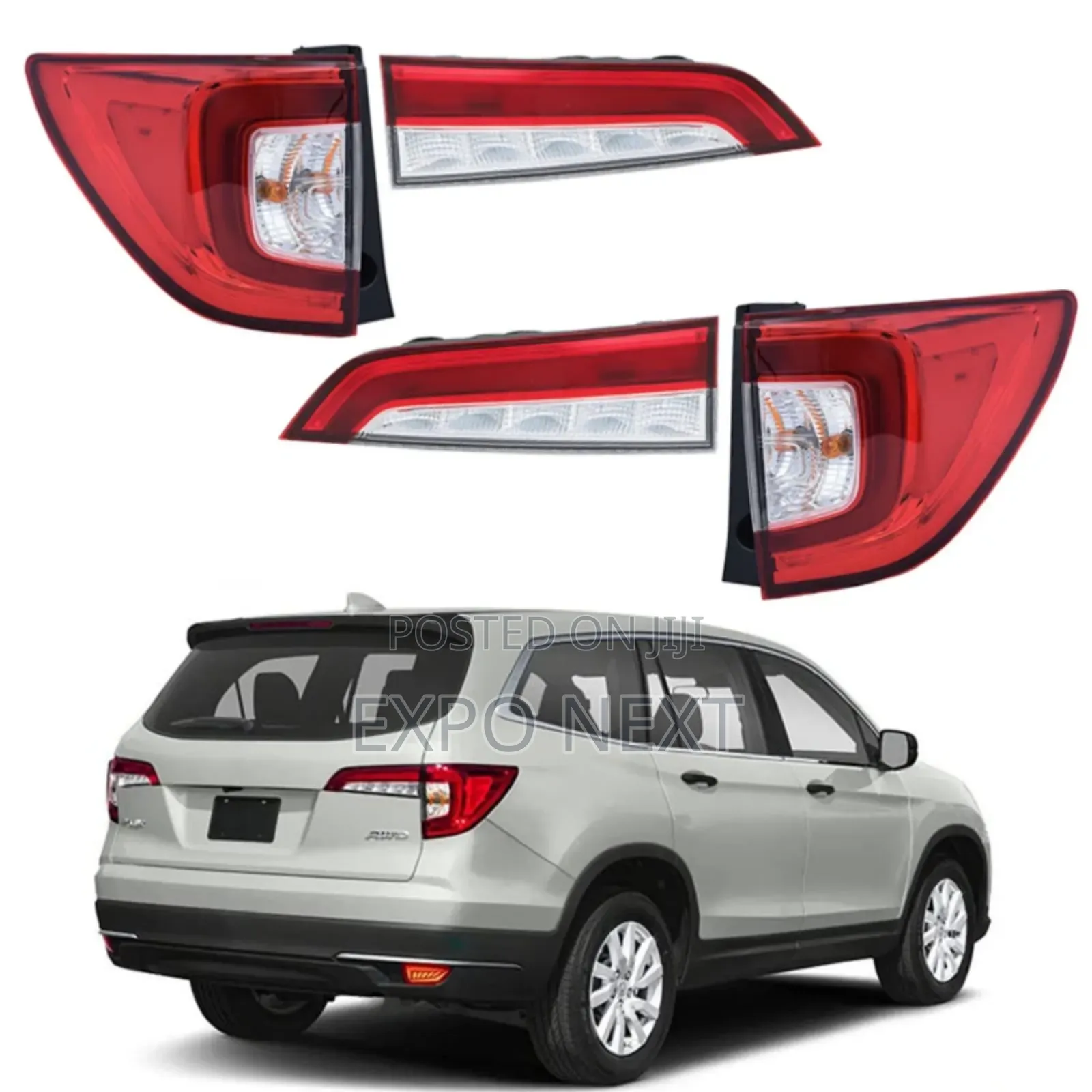 Inner Outer Led Tail Light For Honda Pilot 2019-2022 Rear Brake
