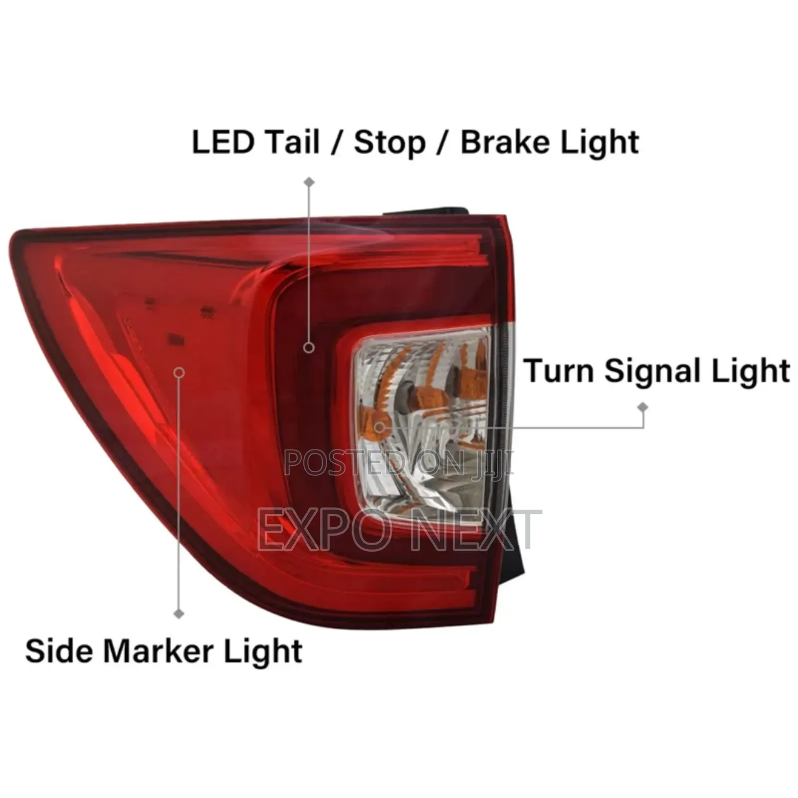 Inner Outer Led Tail Light For Honda Pilot 2019-2022 Rear Brake