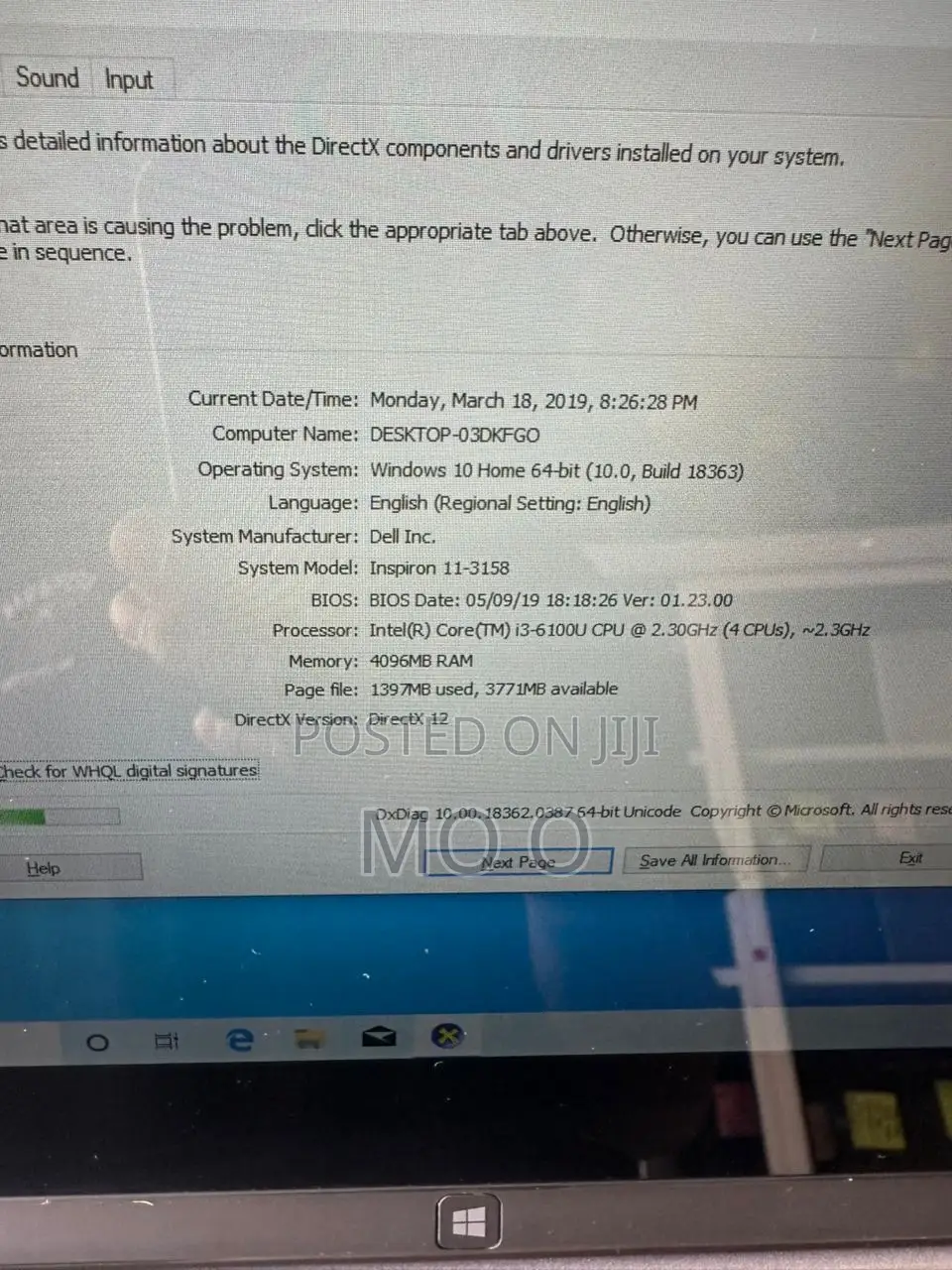Laptop Dell Inspiron 11 3168 8GB Intel Core I3 HDD 500GB