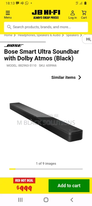 Bose Smart Ultra Soundbar With Atmos and Voice Control