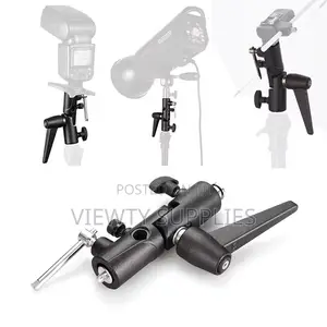 H-Type Swivel Tilt Metal Umbrella Softbox Holder Flash Bracket Adapter
