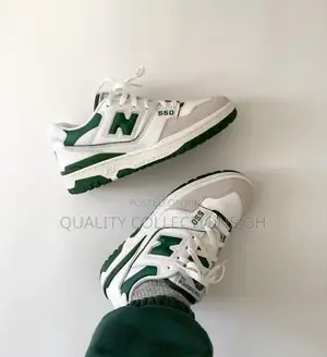 New Balance 550 Green and White