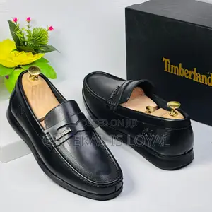 Timberland Black Soft Leather Men’S Loafers