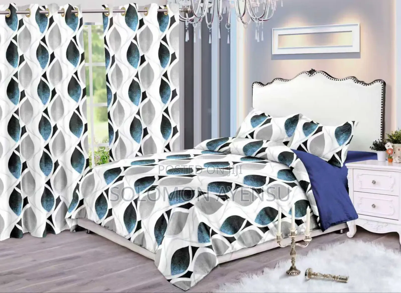Original 8-Piece Duvet Cover Set With Curtains Available