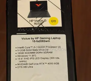 New Laptop HP Victus 15 16GB Intel Core I5 SSD 512GB