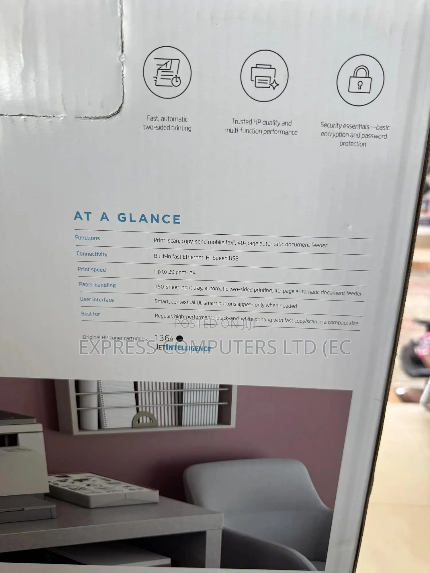Hp Laserjet MFP M236sdn. Print, Copy, Scan Duplex and Mobile Printing