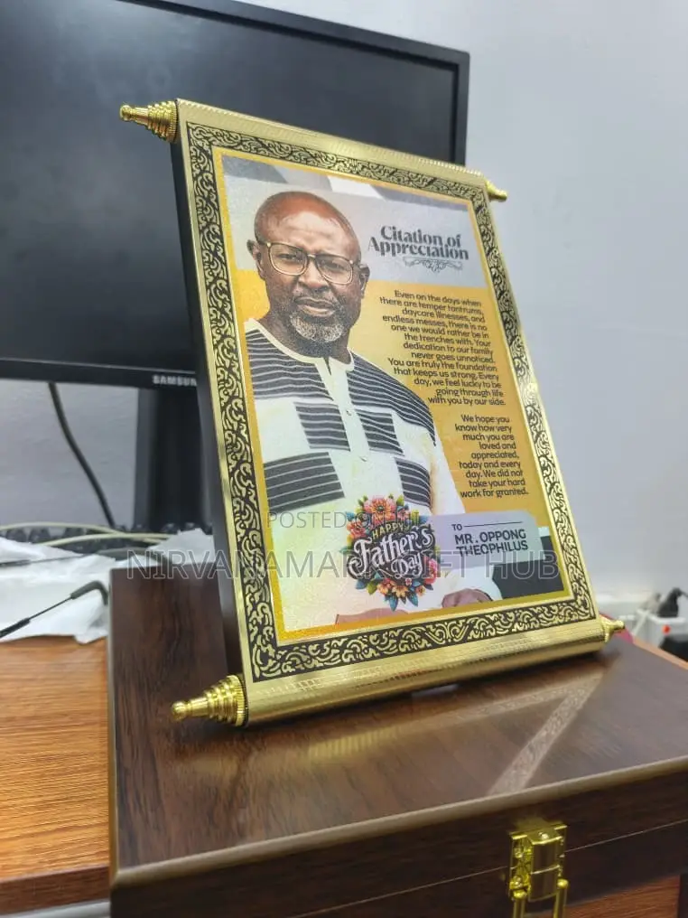 A4 Wooden Plaque and Citation