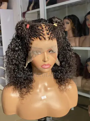 Uniquely Styled Wet Curls Frontal Wig Cap