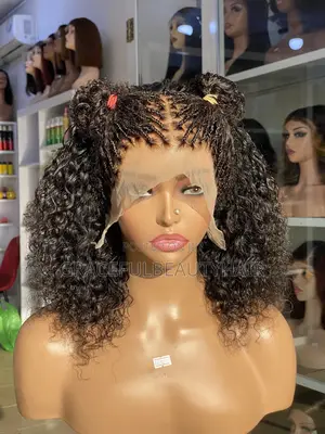Uniquely Styled Wet Curls Frontal Wig Cap