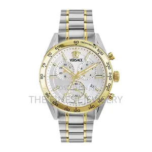 Versace v-Code Chrono Silver Round Dial Analog Watch