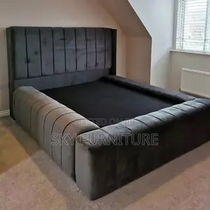 Duke Bed, Modern Queen Size Bed Frame and Headboard