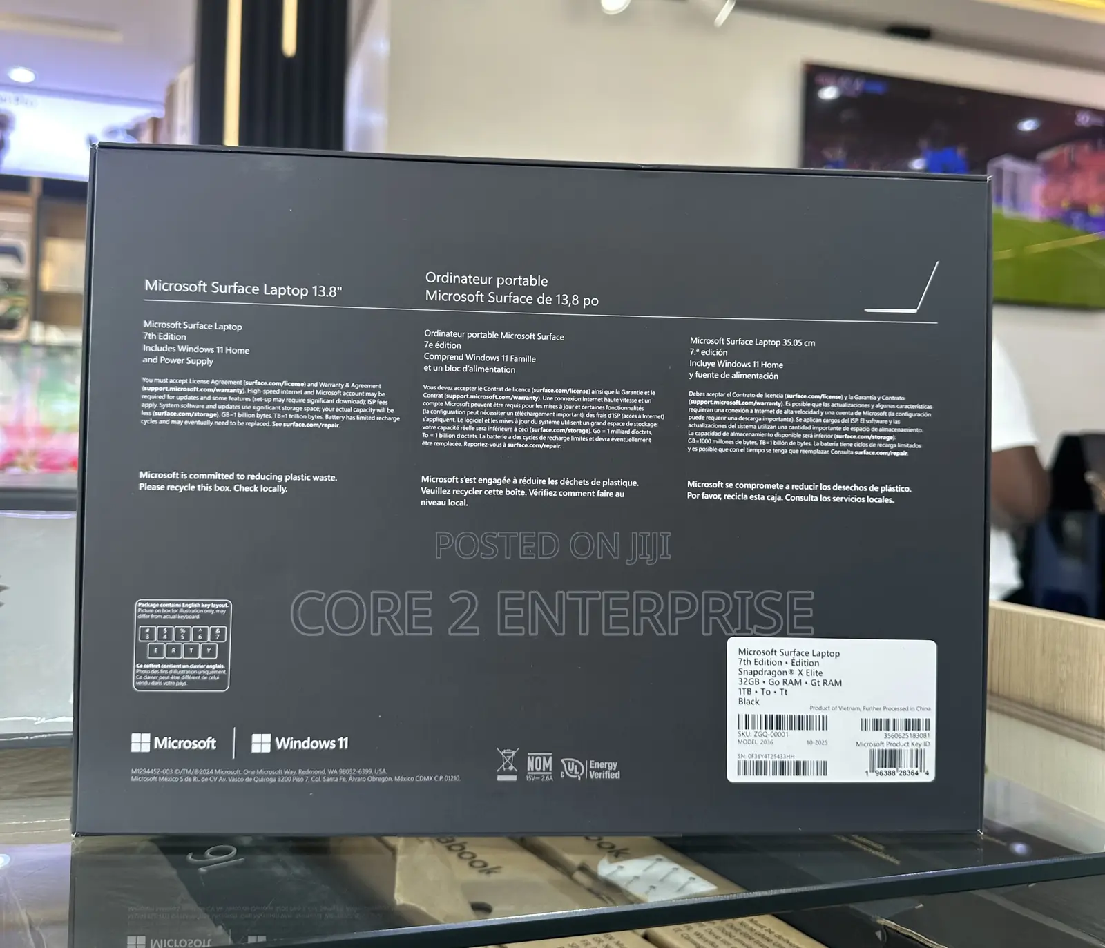 New Microsoft Surface Laptop 32GB Qualcomm Snapdragon X Elite SSD 1T
