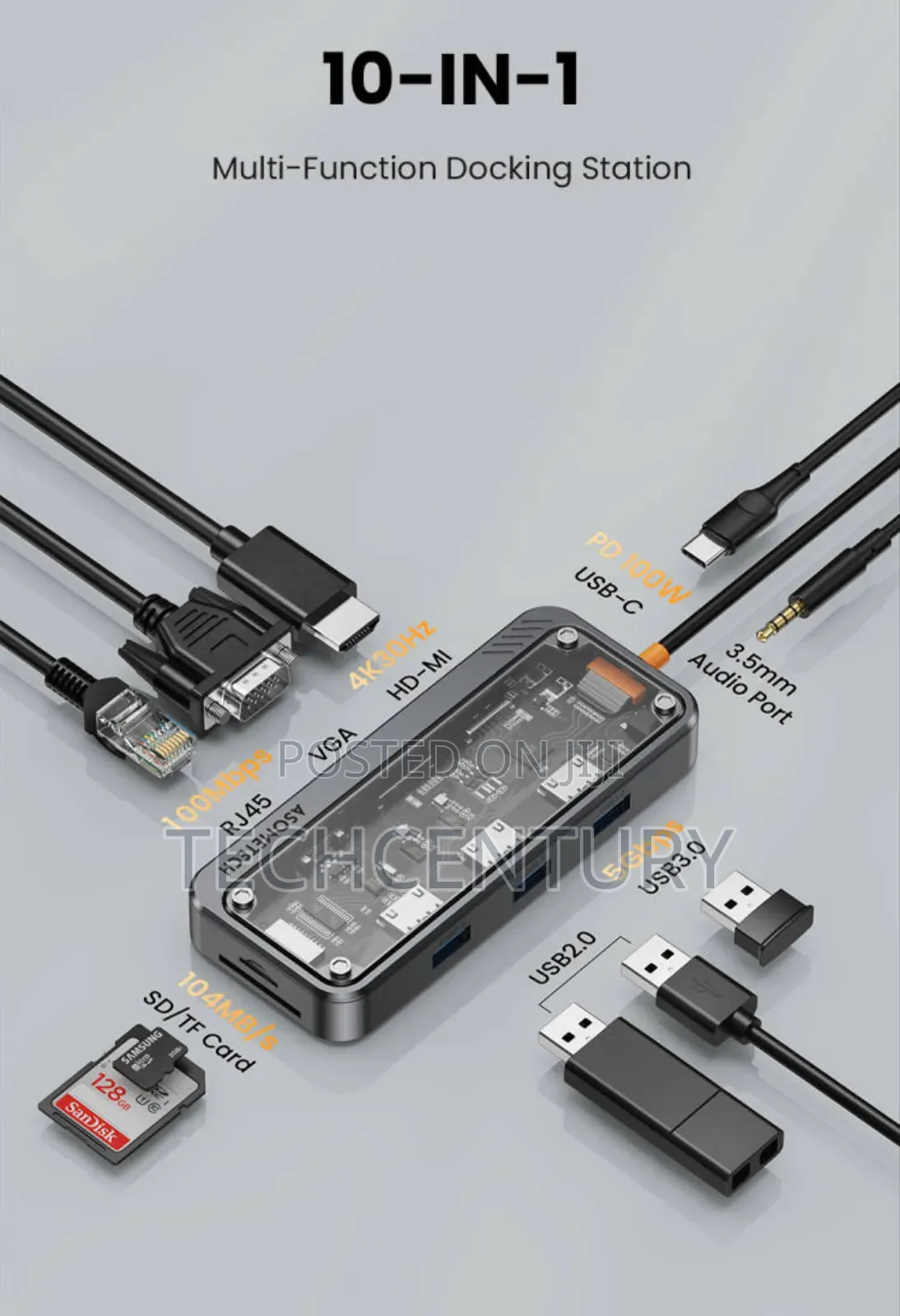 Asometech 10-in-1 Dock Station Type C Hub